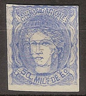 España 0107 (*)  Alegoria. 1870. Sin Goma. Maculatura - Unused Stamps