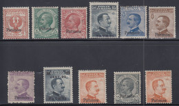 Egeo Piscopi 1912 Serie Di 10 Valori Sass. 1+3/7+8/11 MH*/MNH** Cv. 800 - Egeo (Piscopi)