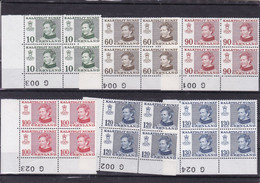 GROENLAND : Reine Margrethe : Y&T : 72**73**78**79** 80**90** Blocs De 4 Timbres - Unused Stamps