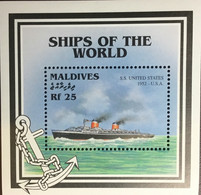 Maldives 1997 Ships Of The World Minisheet MNH - Maldives (1965-...)