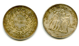 Pièce De Monnaies 50 Francs Argent 1977 - Sammlungen
