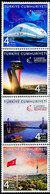 XH0194 Turkey 2021 Major Construction Bridge Airport Flag And Other 4V MNH - Nuovi