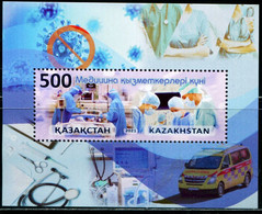 XH0198Kazakhstan 2021 Fight Against The New Crown Epidemic Doctor, Etc. S/S MNH - Kasachstan