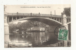 Cp ,92 ,   VILLENEUVE LA GARENNE, Vue Sur L'eau Et Le Pont , Voyagée - Villeneuve La Garenne