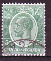 Kenya And Uganda 1922 King George V 5c In Fine Used Condition. - Kenya & Oeganda