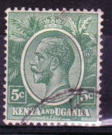 Kenya And Uganda 1922 King George V 5c In Fine Used Condition. - Kenya & Uganda