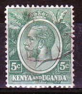 Kenya And Uganda 1922 King George V 5c In Fine Used Condition. - Kenya & Oeganda