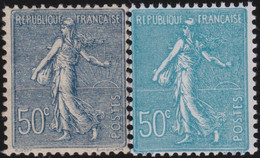 France . Y&T .    161+362  (2 Scans)    .   **    .    Neuf Avec Gomme D' Origine Et SANS Charnière - 1903-60 Semeuse A Righe