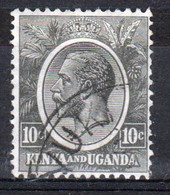 Kenya And Uganda 1922 King George V 10c In Fine Used Condition. - Kenya & Ouganda