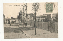 Cp ,92 , GENNEVILLIERS, Chemin De Fer ,la Nouvelle Gare , Voyagée 1919 - Gennevilliers