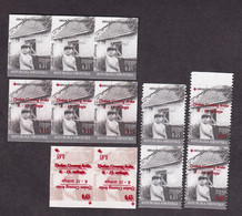 Croatia - Lot Of Stamps Of Croatian Red Cross From 1996, Errors Of Perforation, Shifts, Imperforate And Phases Of Colors - Croatia