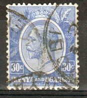 Kenya And Uganda 1922 King George V 30c In Fine Used Condition. - Kenya & Oeganda