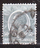 Kenya And Uganda 1922 King George V 50c In Fine Used Condition. - Kenya & Ouganda