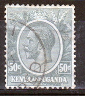 Kenya And Uganda 1922 King George V 50c In Fine Used Condition. - Kenya & Uganda