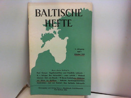 Baltische Hefte - 3. Jahrgang / Heft 1 - Autres & Non Classés