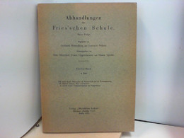 Abhandlungen Der Fries ' Schen Schule - Band 5 / Heft 4 - Filosofía