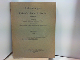 Abhandlungen Der Fries ' Schen Schule - Band 5 / Heft 1 - Filosofía