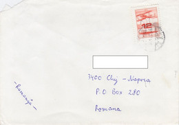 W0905- PLANE STAMP ON COVER, 1989, HUNGARY - Brieven En Documenten