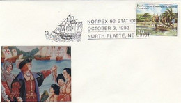 United States & FDC Colombus Expedition, Discover America, NORPEX North Platte 1992 (72059) - 1991-2000