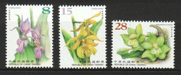 Taiwan 2018 S#4395-4396, 4400 Wild Orchids MNH Flora Flower Orchid - Unused Stamps