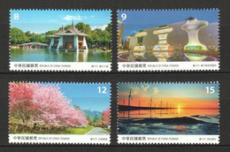 Taiwan 2018 S#4411-4414 Scenery - Taichung City MNH Bridge Tree Energy Windmill Wind Turbine - Unused Stamps