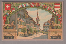 AK CH AG Zofingen 1919 100 Jahre De La Société De Zofingue Ungebraucht Litho Simplon - Zofingen