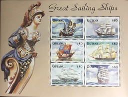 Guyana 1998 Sailing Ships Sheetlet MNH - Guyana (1966-...)