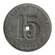 ALLEMAGNE - MUNCHEN - 15.1 - Monnaie De Nécessité - 15 Pfennig 1918 - Monetary/Of Necessity