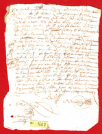 1667 - (Epoque Louis XIV) - Manuscrit à Déchiffrer - Feuille De 21 X 16 Cm - Manoscritti
