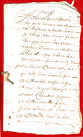 1664 -  (Epoque Louis XIV) - Baillage De Terres - Manuscrit De 8 Pages 29 X 17 Cm - Lien En Peau - Manuscripten