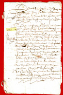 1662 - (Epoque Louis XIV) - Manuscrit De 4 Pages 26,5 X 16,5 Cm - Manuscrits