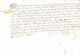 1665 - (Epoque Louis XIV) - Manuscrit Feuille 33 X 27 Cm Pliée - Déchirée En Bas à Droite - Trous D'archive - Manoscritti