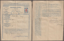 1908 Hungary PEST County VERSEG - REVENUE TAX - CROWN Coat Of ARMS - DONKEY Animal Passport 12 Fill - Fiscaux