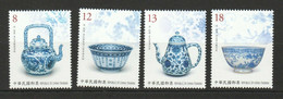 Taiwan 2019 Ancient Chinese Art Treasures: Blue And White Porcelain MNH Unusual (embossed) Treasure - Unused Stamps