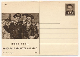 TCHECOSLOVAQUIE - Carte Postale (entier Postal) - Groupe Soldat - Ouvriers - Postales