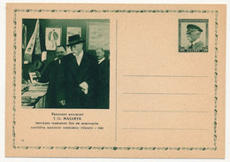 TCHECOSLOVAQUIE - Carte Postale (entier Postal) - Président De La RépubliqueT.G. Masaryk - Cartoline Postali