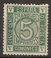 España 0117 (*) Cifras. 1872. Sin Goma - Nuovi