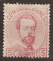 España 0118 (*) Amadeo. 1872. Sin Goma - Nuovi