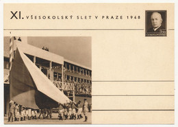 TCHECOSLOVAQUIE - Carte Postale (entier Postal) - PRAZE 1948 - Postkaarten