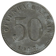 ALLEMAGNE - OFFENBACH - 50.1 - Monnaie De Nécessité - 50 Pfennig 1917 - Noodgeld