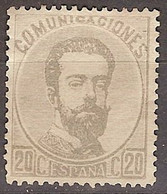 España 0123 (*) Amadeo. 1872. Sin Goma - Neufs