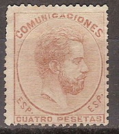 España 0128 (*) Amadeo. 1872. Sin Goma - Nuovi