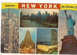 CPSM, USA. N°80118- 8, New-York City, The Wonder City......NY, Ed. D.R, 1976, Avec Timbres - Multi-vues, Vues Panoramiques