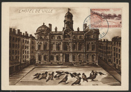 Cachet PREMIER JOUR Sur N° 1124 BIMILLENAIRE De LYON Place Des Terreaux, Hôtel De Ville - 1950-1959