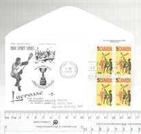 Canada Scott # 483 UL Inscription Block. Lacrosse...............................Box 10 - 1961-1970