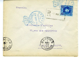 ESPAÑA 1907 CARTA   ESTAFETA DEL SENADO  Hasta PARIS EL817 - Storia Postale