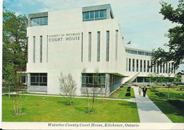 Kitchener, Ontario, Waterloo County Court House, Nicht Gelaufen, Mit Unegstempelter Kanad. Briefmarke - Kitchener