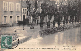 Montargis            45        Inondation Du 20 Janvier 1910 .  Le Canal Du Loing      (voir Scan) - Montargis