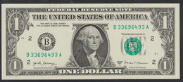 USA 1 Dollar 2017 P544 B-New York  UNC - Billetes De La Reserva Federal (1928-...)
