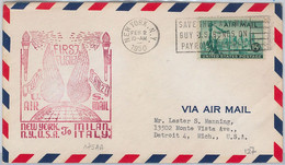 46710 - USA  - POSTAL HISTORY - 1st FLIGHT COVER : NY  To MILANO - # 175 AA  TWA - Altri & Non Classificati